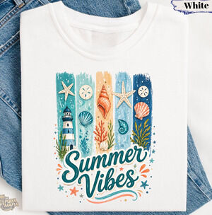 Preppy Beach Vibes Tee, Vacation Graphic Shirts, Coquette Beach